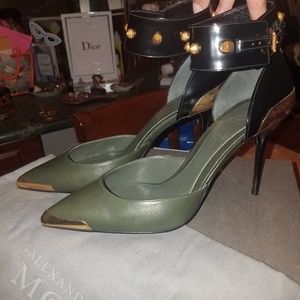 Alexander McQueen Shiny Nappa/Spazzolato Grunge Mi